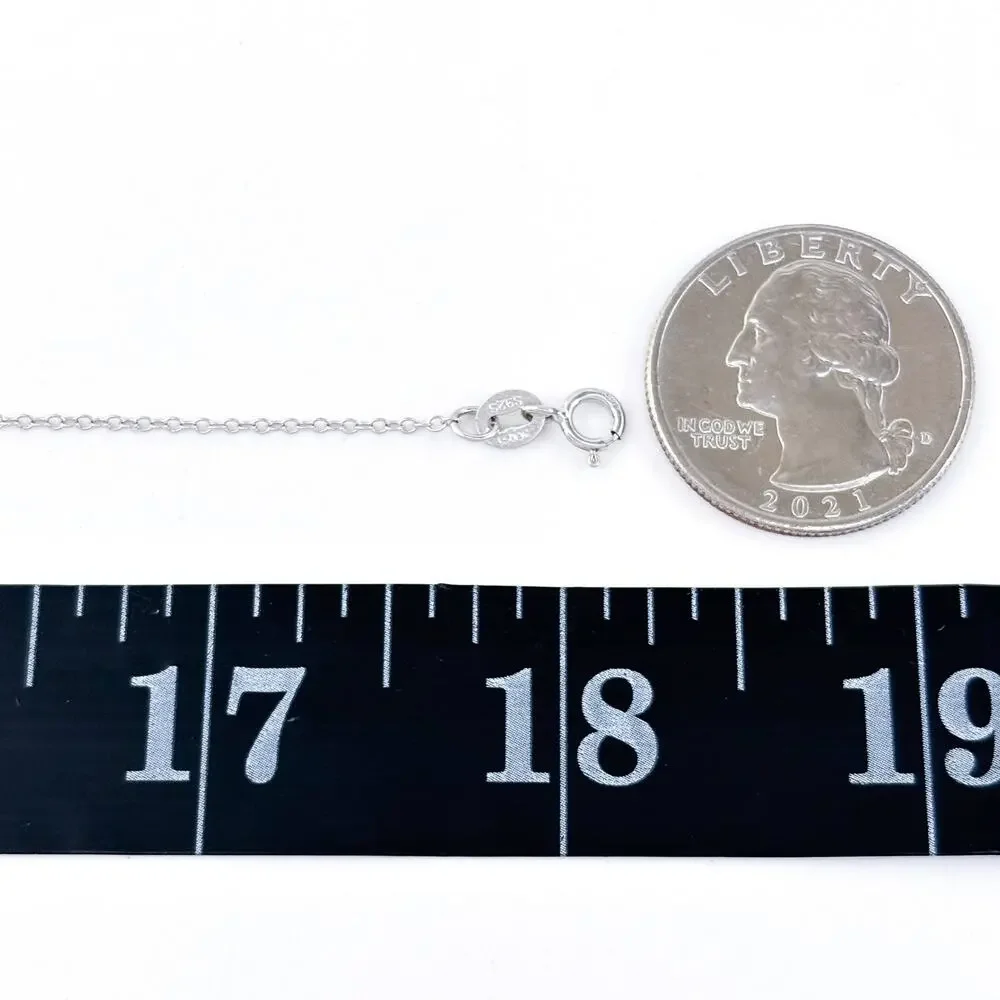 Vintage Sterling Silver 925 Cable Chain Necklace 18